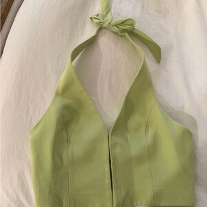 Zara Mint Green Halter Crop Top